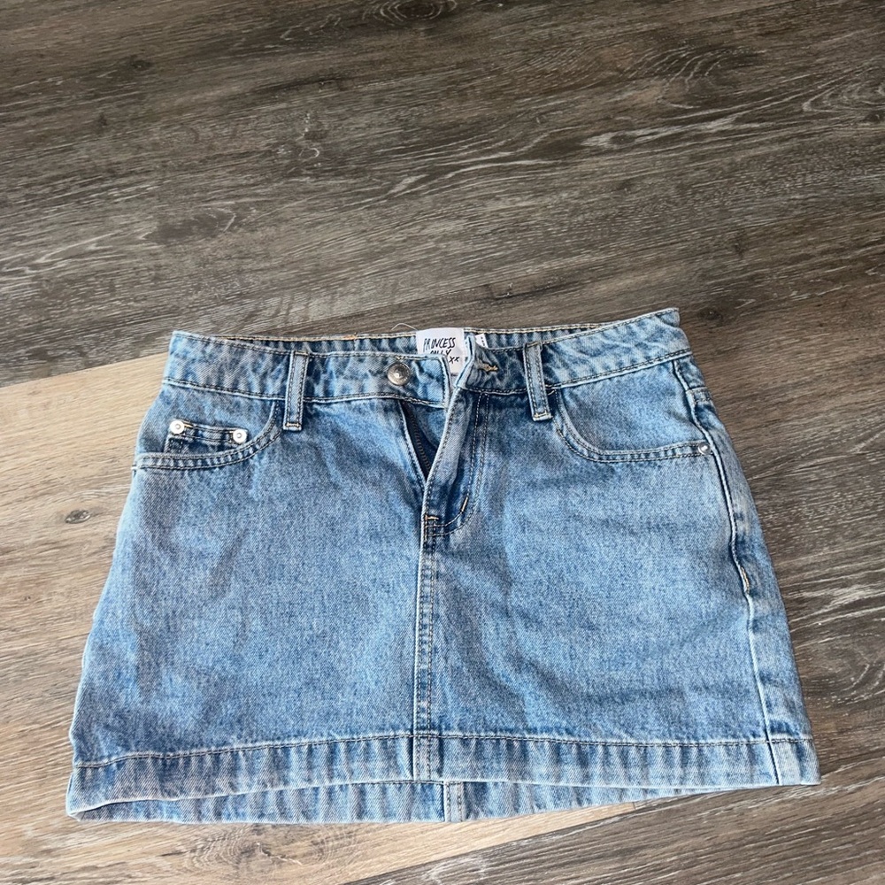 Princess Polly Light Blue Denim Mini Skirt